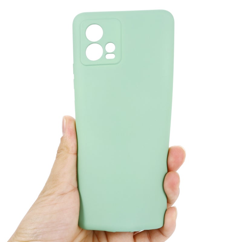HuHa Case Cover For Motorola Moto G72 Pure Color Liquid Silicone Shockproof Full Coverage Phone Case(Green) - Image 3