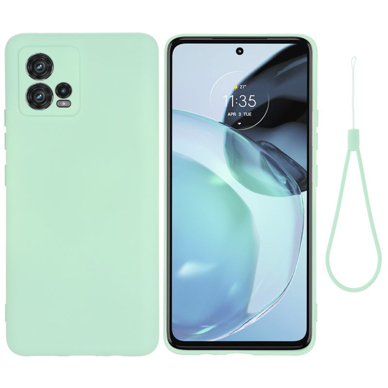 HuHa Case Cover For Motorola Moto G72 Pure Color Liquid Silicone Shockproof Full Coverage Phone Case(Green) - Image 1