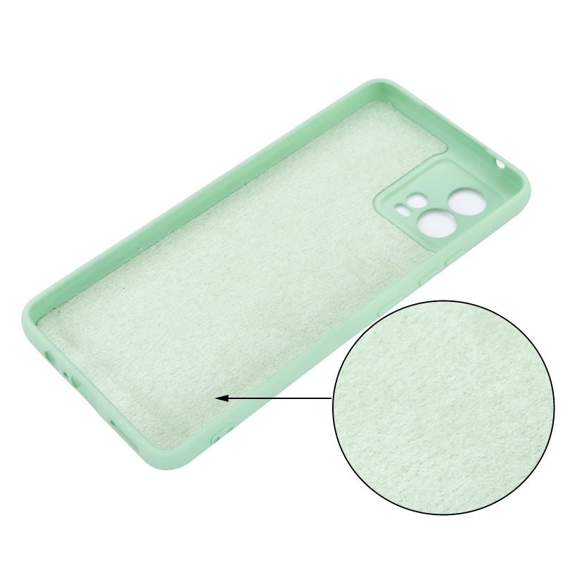 HuHa Case Cover For Motorola Moto G72 Pure Color Liquid Silicone Shockproof Full Coverage Phone Case(Green) - Image 5