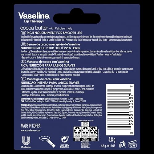 Vaseline Lip Therapy Stick, Cocoa Butter, 4.8g - Image 2