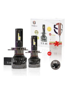 Toby's Toby's Brand New LX 45-H4 having 6500K color Temperature 90W pair LED Headlight Bulb Assembly 9000 Lumens extreme Bright best for long drive  - Image 1