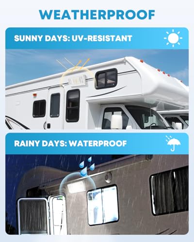 Kohree 320Lumen LED RV Porch Light Exterior Utility Light 12v Lighting Fixture, Replacement Lighting for RVs, Trailers, Campers, 5th Wheels. White Base, Clear and Amber Lenses Included - Image 2