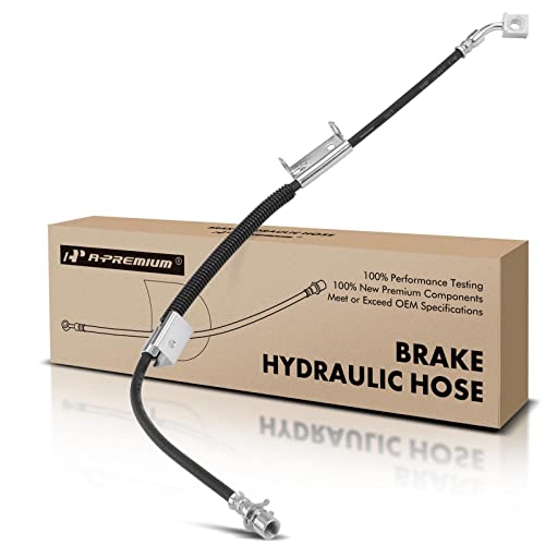 A-Premium Front Passenger Brake Hydraulic Hose Compatible with Chevy and GMC Models - Express 1500 2010-2014, Savana 1500 2014, 4.3L 5.3L - Replace# 19366787 - Image 1