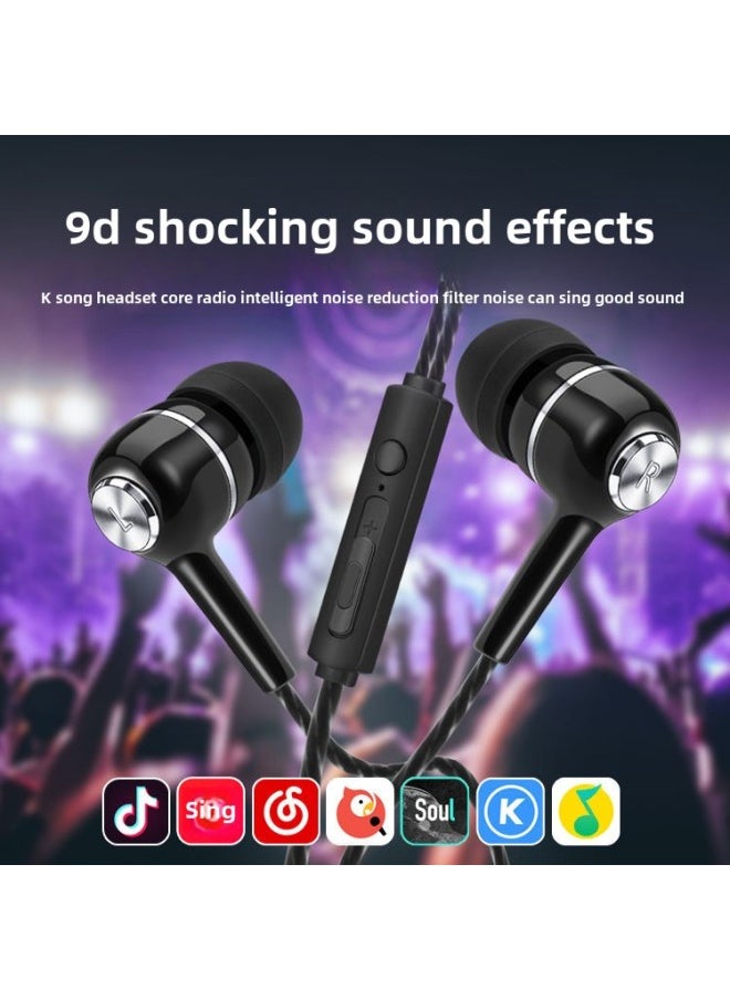 Generic - The Wire-controlled Universal In-ear Gaming Headset With Microphone And Bass Is Suitable For Apple/Android/Huawei-Color:Thread Line ] - Image 1