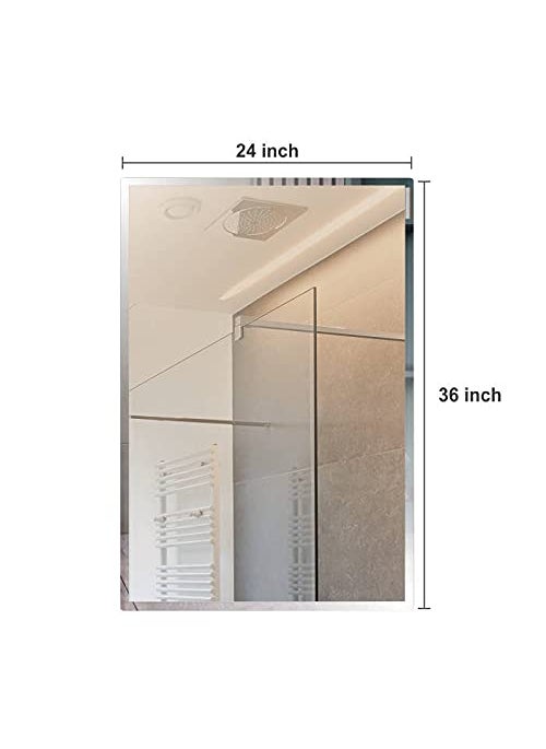 Creative Arts n Frames Creative Arts n Frames 5mm Long Big Size Beveled Smooth Edges Rectangular Wall Mount Mirror 24x36 inch  - Image 4