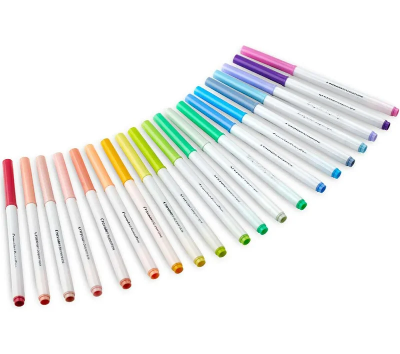 كرايولا Crayola Washable Super Tips, Pastel Markers, 20 Count