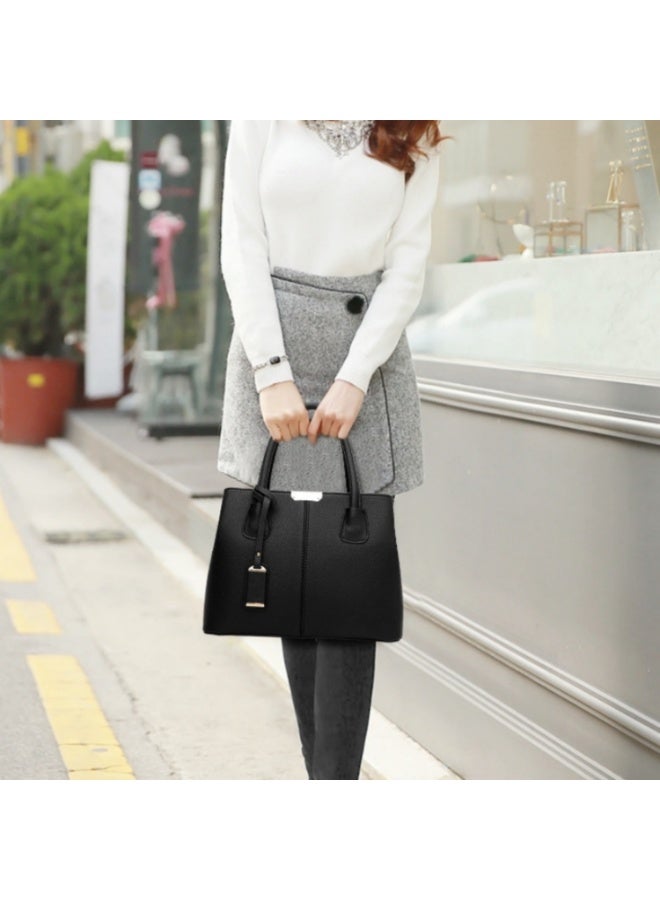 Women's PU Leather Large Capacity Shoulder Tote Bag with Detachable Strap, 30x13x21cm, Lightweight 500g - Image 3