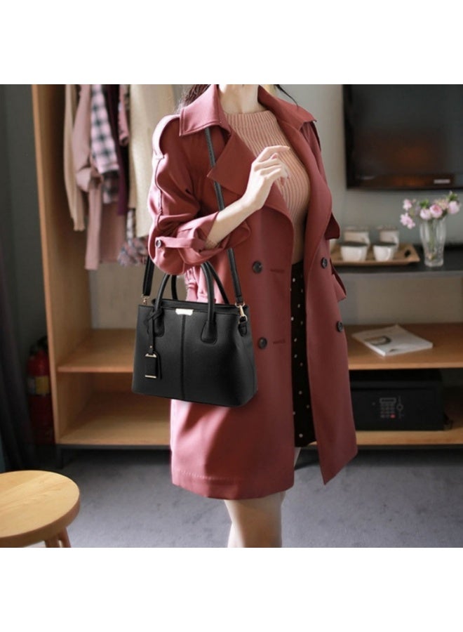 Women's PU Leather Large Capacity Shoulder Tote Bag with Detachable Strap, 30x13x21cm, Lightweight 500g - Image 4