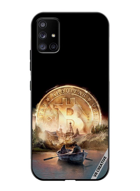Protective Case Cover For Samsung Galaxy A71 5G River Of Bitcoin Design Multicolour