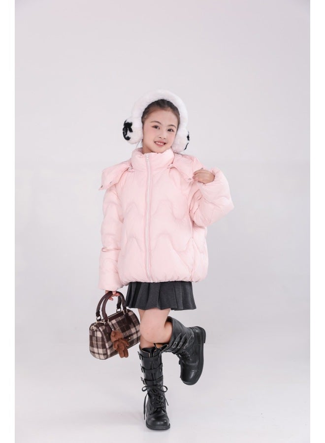 National Trend American Style Bread Wave Hooded Down Jacket 90% Down Fill Coat Winter New Fashion Trend Brand Thickened Version
