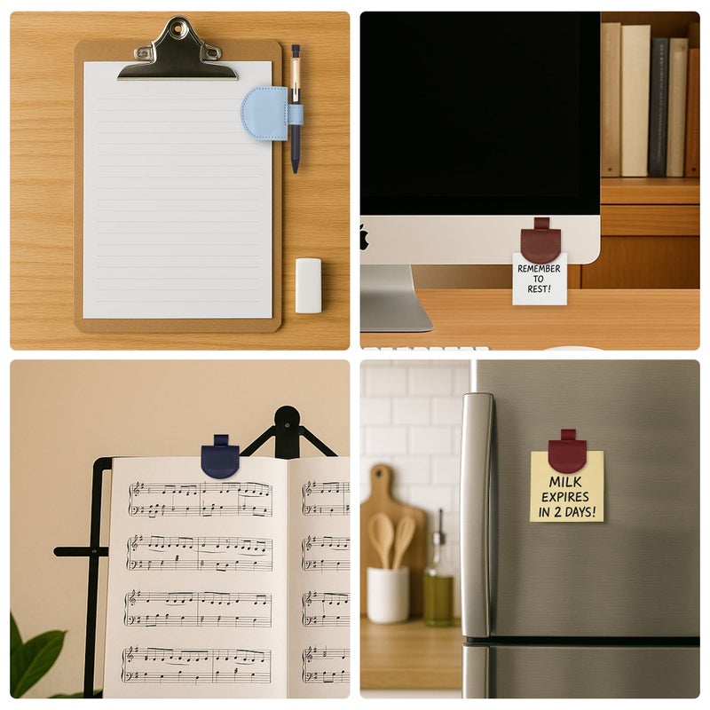 Sesense Magnetic Pen Loop Holder Set - 5 Pcs Magnetic Pencil Holder For Notebooks  Journals  Calendars - Image 4