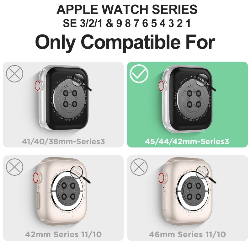 DABAOZA Compatible for Clear Apple Watch Band with Bumper Case 45mm 44mm 42mm, Women Men Glitter Bling TPU Sport Strap for iWatch SE Ultra 3 2 Series 11 10 9 8 7 6 5 4 3 2 1ï¼ˆGlitterPink,45/44/42ï¼‰ - Image 2