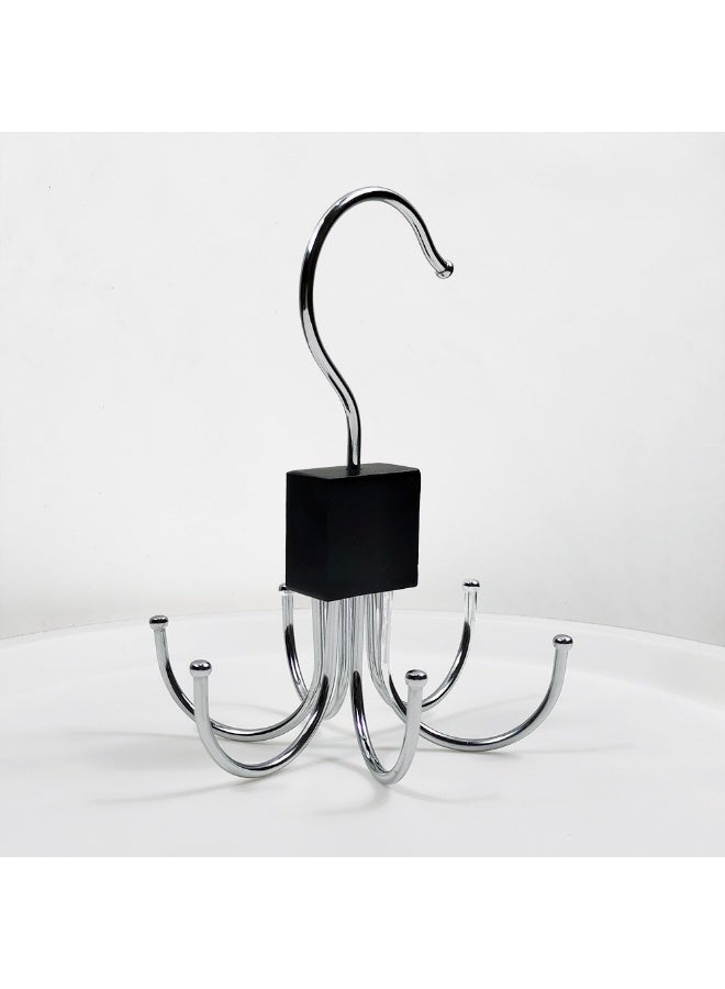 2 قطعة من شماعات الحزام القابلة للدوران متعددة الأغراض ومنظم - توفر مساحة لتخزين الأحزمة والقبعات والقمصان بدون أكمام وربطات العنق والأوشحة والحقائب - Image 4