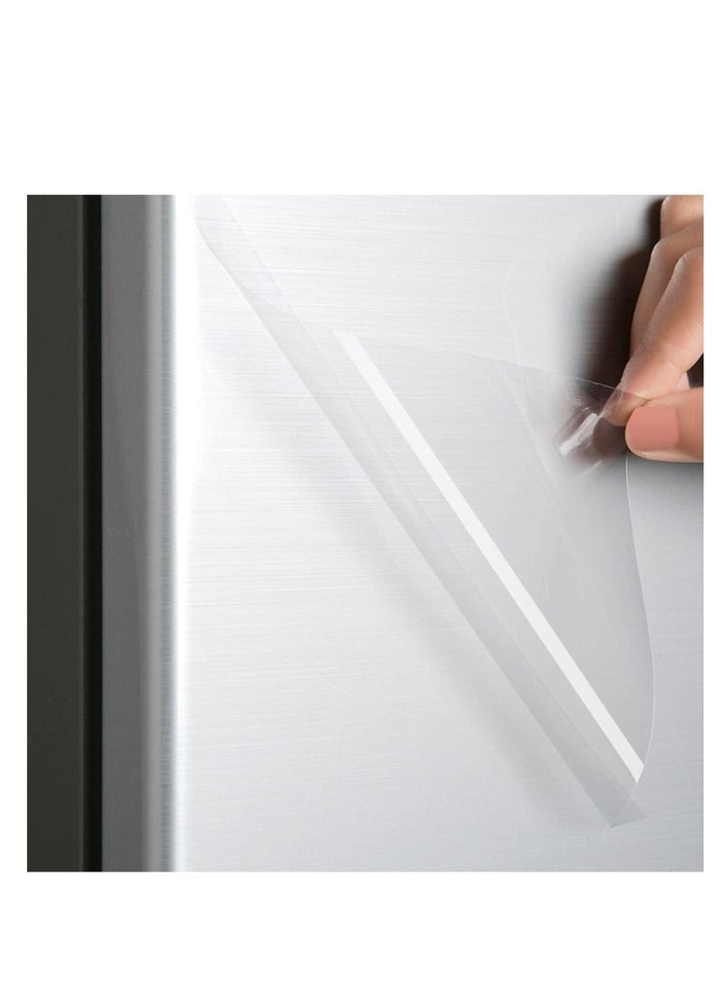 SYOSI - Oil-Proof Paper for Kitchen, Backsplash Protector, Electrostatic Absorption Wall Protective Film, Transparent No Glue Removable, Smooth Furniture Surface Tabletop Countertop 17.3inch*16.4FT - Image 1