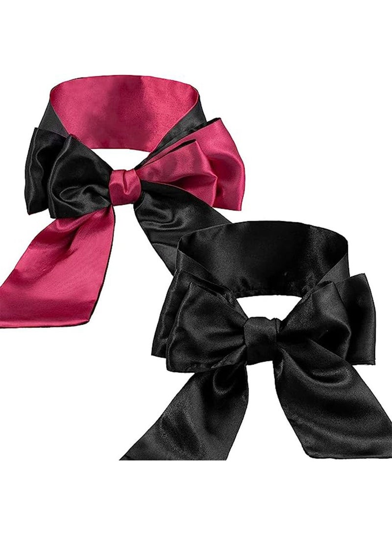 2 قطعة من الحرير الطبيعي النوم العين قناع - Image 1