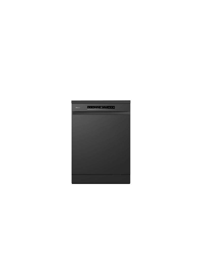 Hisense Dishwasher Machine 16 PCS 8 Program 3 Basket, Auto Open, Self Clean Filter 9 L HS643C90BSA Matte Black - Image 1