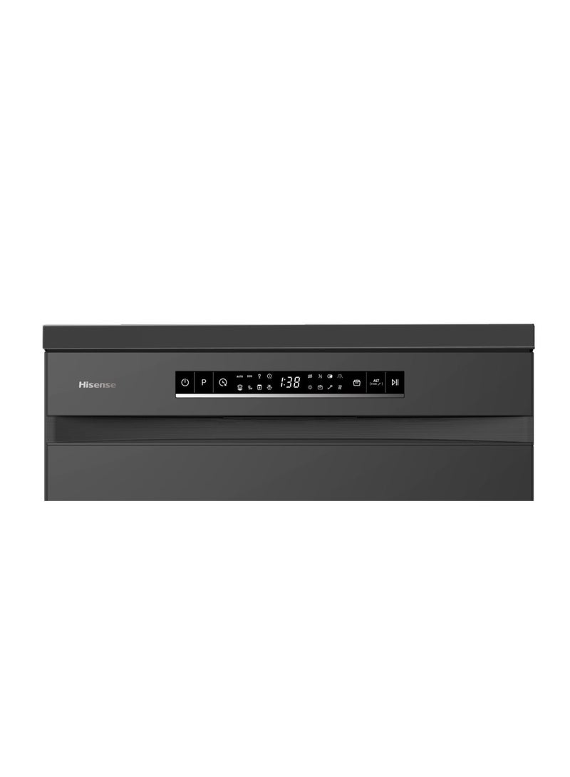 Hisense Dishwasher Machine 16 PCS 8 Program 3 Basket, Auto Open, Self Clean Filter 9 L HS643C90BSA Matte Black - Image 4