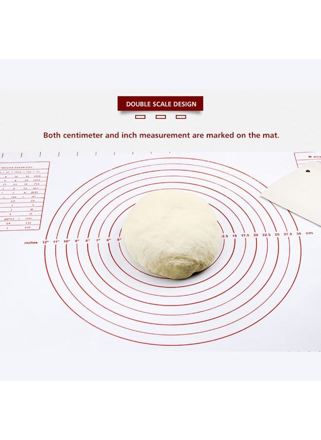 Silicone Dough Maker Mat With Measurements Red 60 x 40 x 0.04cm  - Image 4