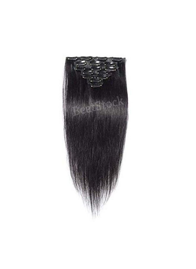 BeatStock 16 Clips Head 6 Piece STRAIGHT Hair Extensions For Women and Girls For Increase Instant Length 24 inch (Black)  - Image 3