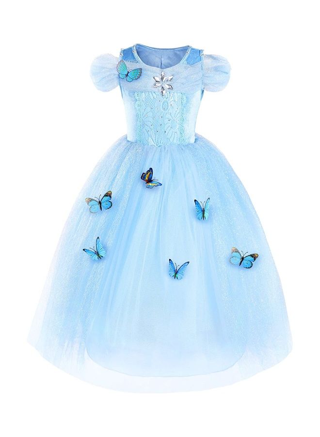 NIBEMINENT Princess Dress for Girl with Jewellery Set 100cm - Image 2