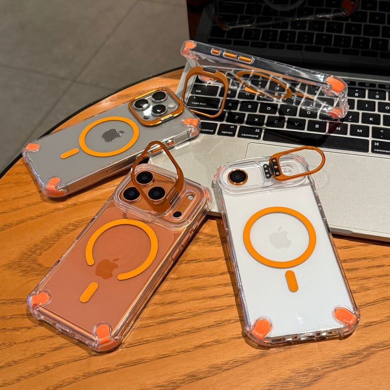 U3 Jelly Magnetic Case with Hidden Stand for iPhone 17/16/15/14/13/12, Shockproof - Image 2
