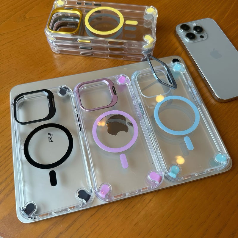 U3 Jelly Magnetic Case with Hidden Stand for iPhone 17/16/15/14/13/12, Shockproof - Image 4