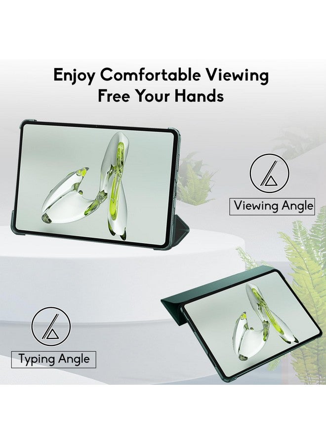 Robustrion Cover for OnePlus Pad Go Cover Case, Trifold Flip Case Cover for OnePlus Pad GO 11.35 inch with Translucent Back [Support Auto Sleep Wake] - Dark Green - Image 3