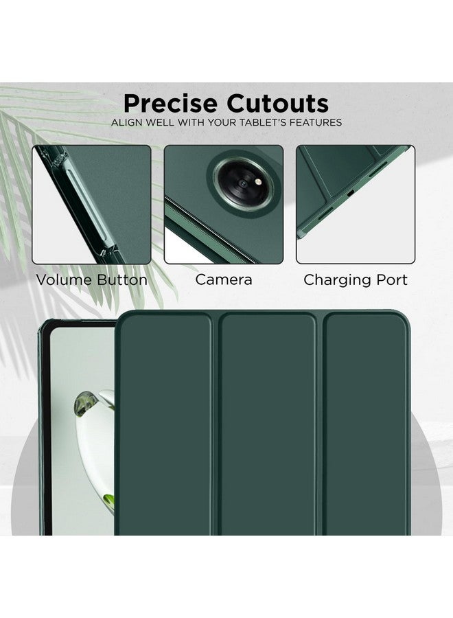 Robustrion Cover for OnePlus Pad Go Cover Case, Trifold Flip Case Cover for OnePlus Pad GO 11.35 inch with Translucent Back [Support Auto Sleep Wake] - Dark Green - Image 4