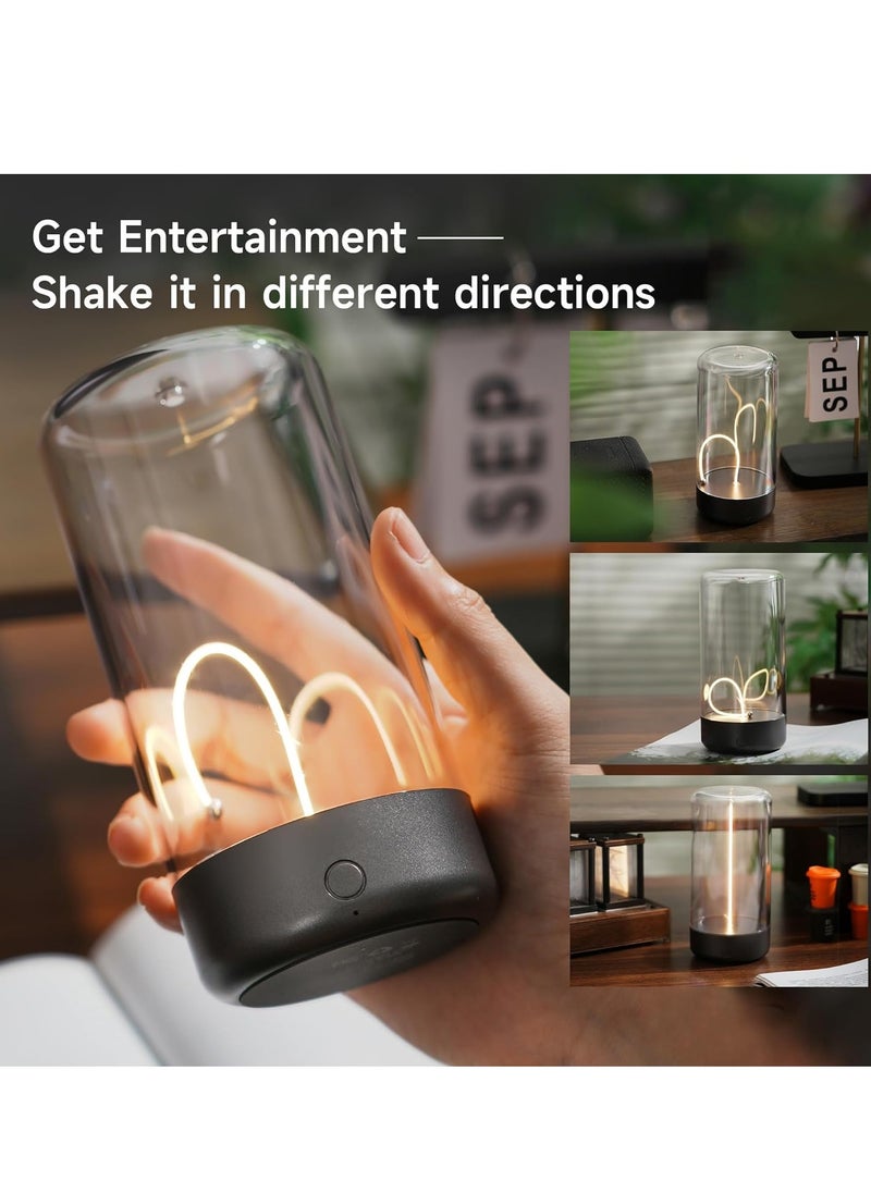 SUKILO - Mini Minimalist Table Lamp – Cordless Rechargeable LED Desk Lamp with Breathing Effect, Touch Dimming, Magnetic Shake Light – Modern Night Light for Home, Office, Gaming - Image 1