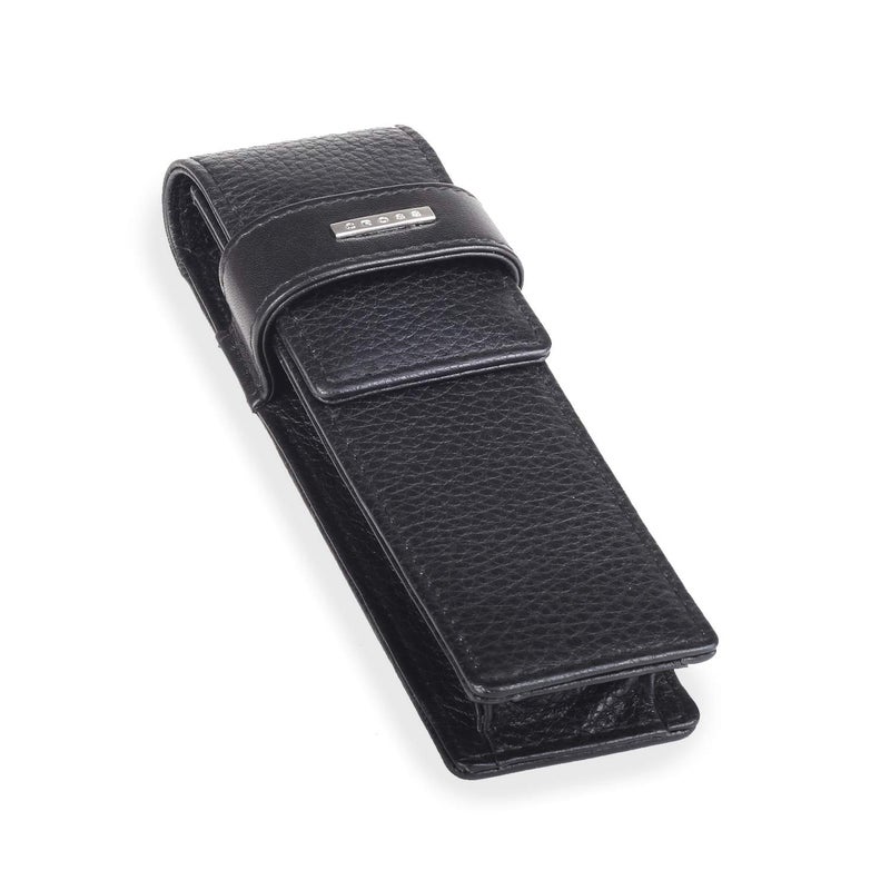 Cross FV Range Men's Leather Double Pen Case with Loop (Black) - Image 4
