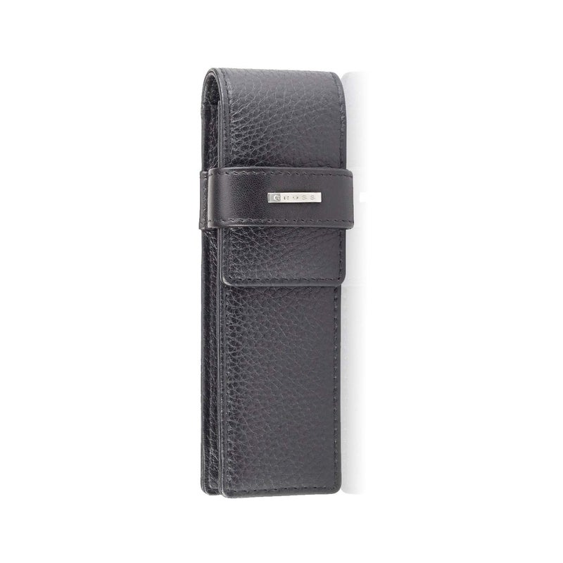 Cross FV Range Men's Leather Double Pen Case with Loop (Black) - Image 1