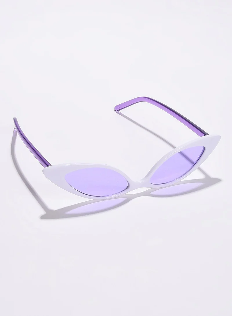 صوص هاوت نظارة شمسية بنفسجي عين القطة بعدسات بنفسجية