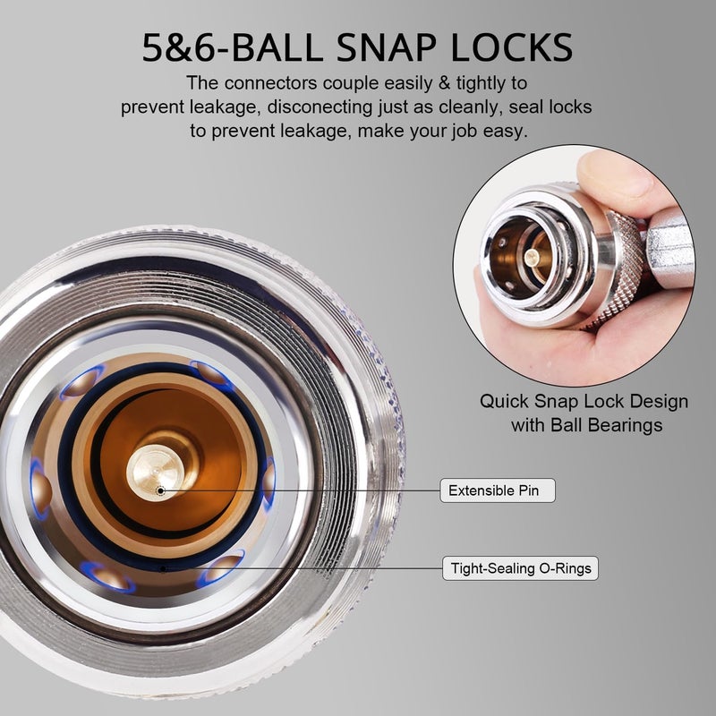 YSTOOL Automotive AC R134a Adjustable Quick Coupler Kit - Image 4