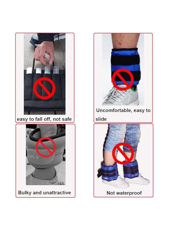 Generic Adjustable Wearable Wrist u0026 Ankle Weight, 2pcs (1lb Each) Weight-Bearing Wristband Bangles Bracelet for Women Men Kids Home Gym Office Fitness such as Yoga, Pilates, Running, Hiking, boxing, Aer  - Image 5