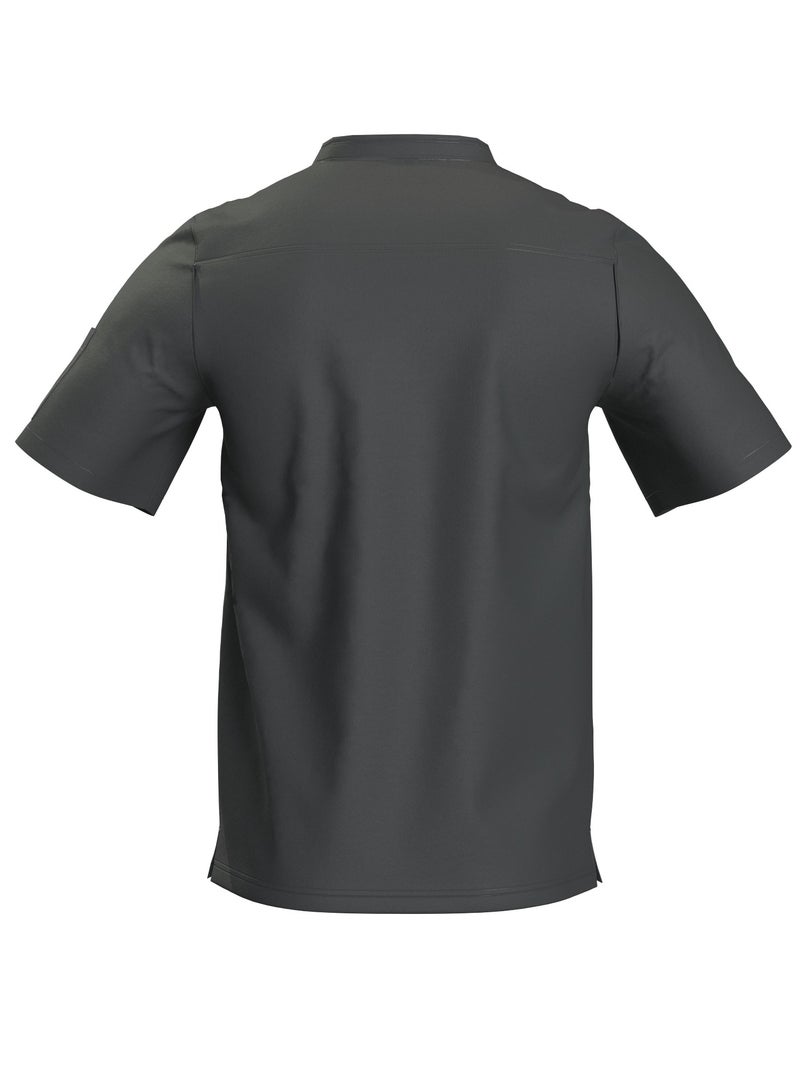 Doctor Scrub Comfortable Black Lycra fabric with many pockets is meticulously crafted to retain its color without fading with repeated washing  - Image 2