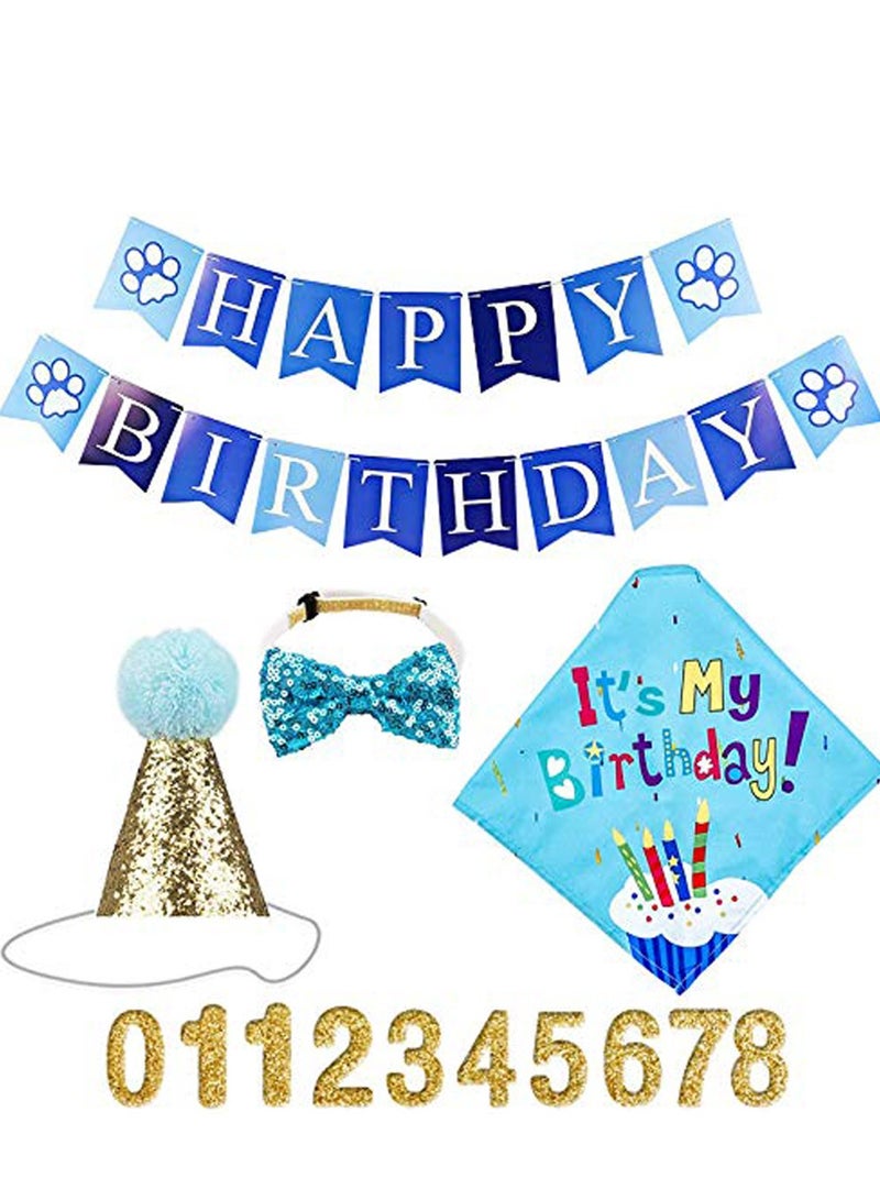 Mordely Dog Bandana for Dog Birthday Party - Dog Birthday Bandana for Small, Medium, Large Dogs, Bandana for Dogs Puppy Birthday Party, Boy Dog Happy Birthday Bandana - Image 2