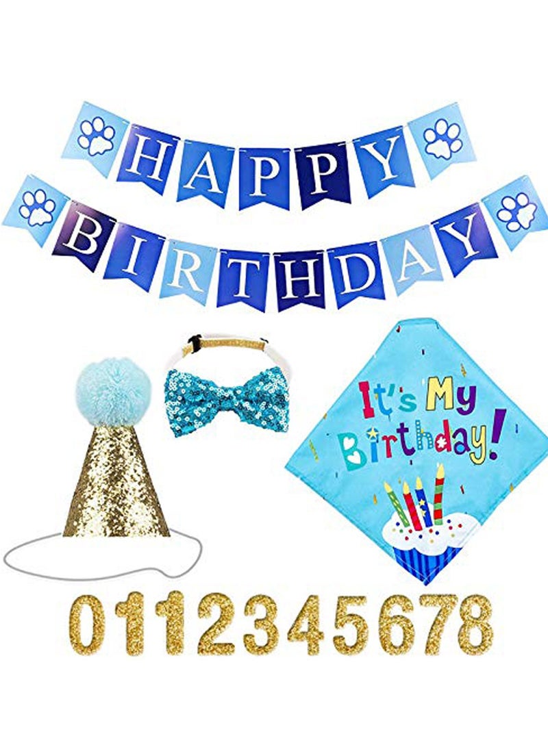 Mordely Dog Bandana for Dog Birthday Party - Dog Birthday Bandana for Small, Medium, Large Dogs, Bandana for Dogs Puppy Birthday Party, Boy Dog Happy Birthday Bandana - Image 4