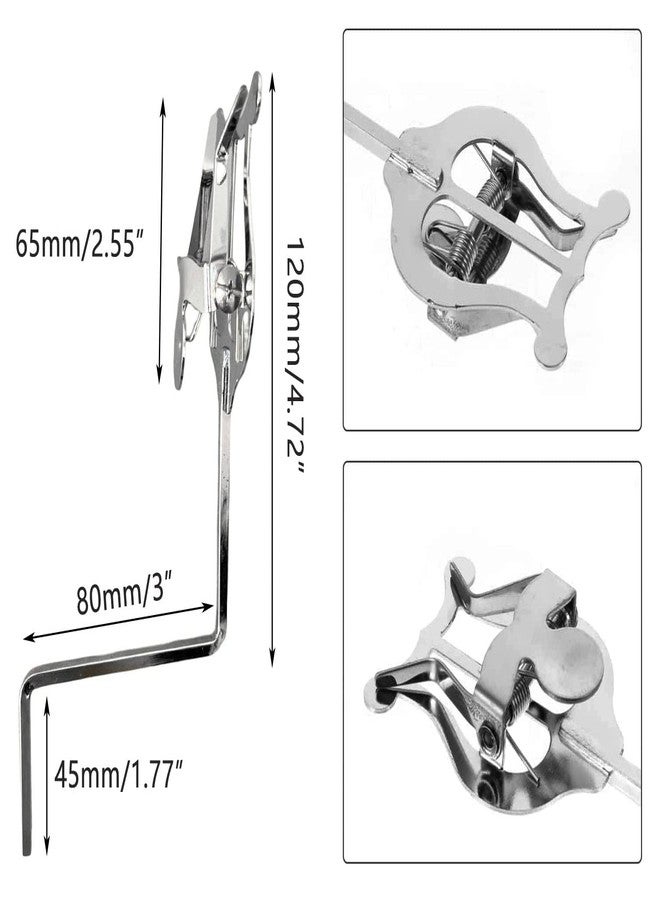 Jiayouy Nickel-Plated Saxophone Marching Lyre Music Sheet Clip for Alto Tenor Saxophone Silver - Image 3