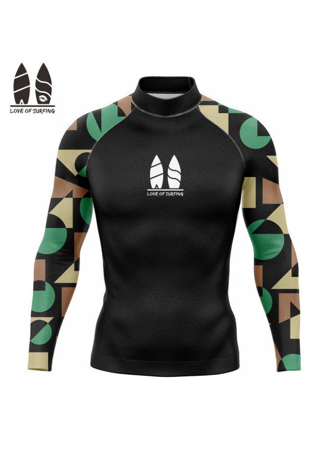 New Long Sleeve Tight Quick Dry Surfer Wear Men's Swimming Diving T-shirt