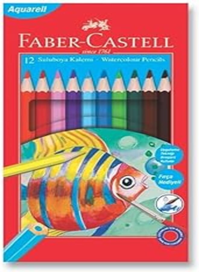 FABER-CASTELL Faber-Castell 110622 Turkish Aquarelle Crayon Set 12-Pieces