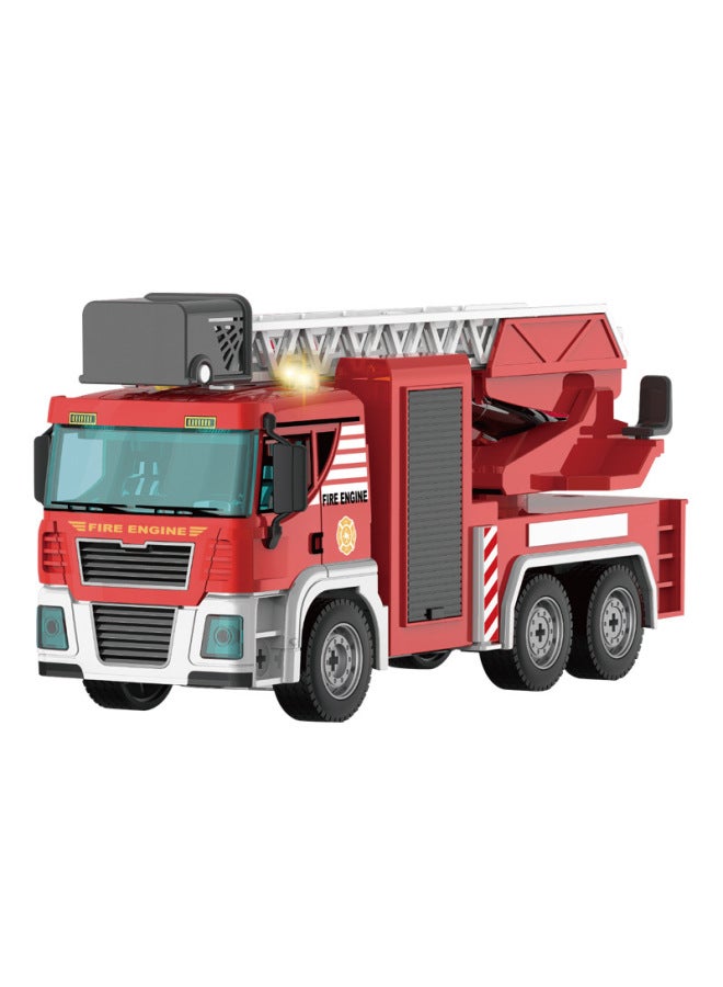 Large Size Disassembly And Assembly Engineering Vehicle Toy DIY Nut Detachable Assembly Simulation Excavator Model Fire Truck-Color:(Electric Screwdriver) Dismounting And Mounting Ladder Truck - Image 1