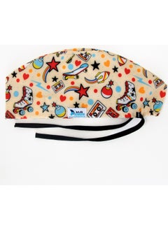 Nur Medikal Giyim Nur Medical Clothing Nur Medikal 90's Patterned Surgical Cap  - Image 2