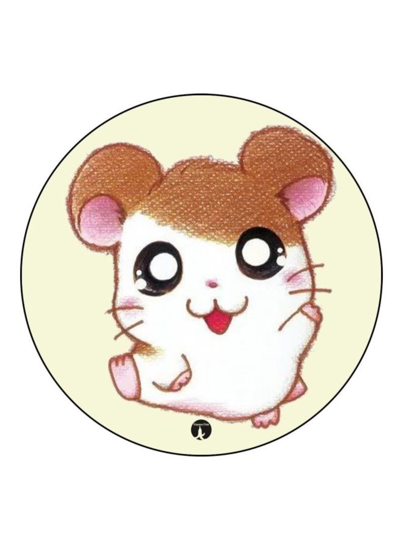 RKN Anime Hamtaro Theme Printed Badge Pink/Yellow/White - Image 1