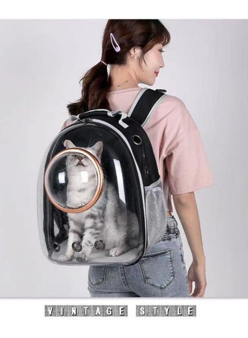 Cool Baby Style Transparent Pet Backpack Portable Cat Bag and Dog Bag when Going Out - Image 1