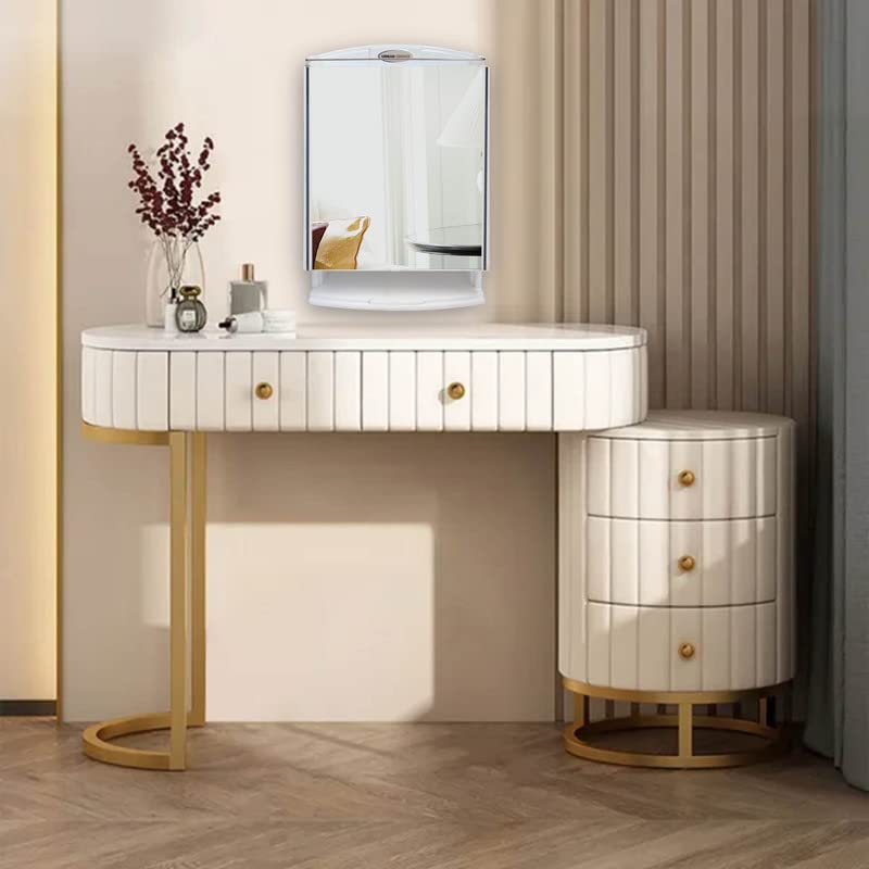 Urban Choice Urban Choice Grace Fine Ware Washbasin Cabinet with Mirror Premium Wall Mounted Storage Cabinet with Magnetic Door 4 Inner Shelve Stylish HeavyDuty Plastic Cabinet for Storage  - Image 1