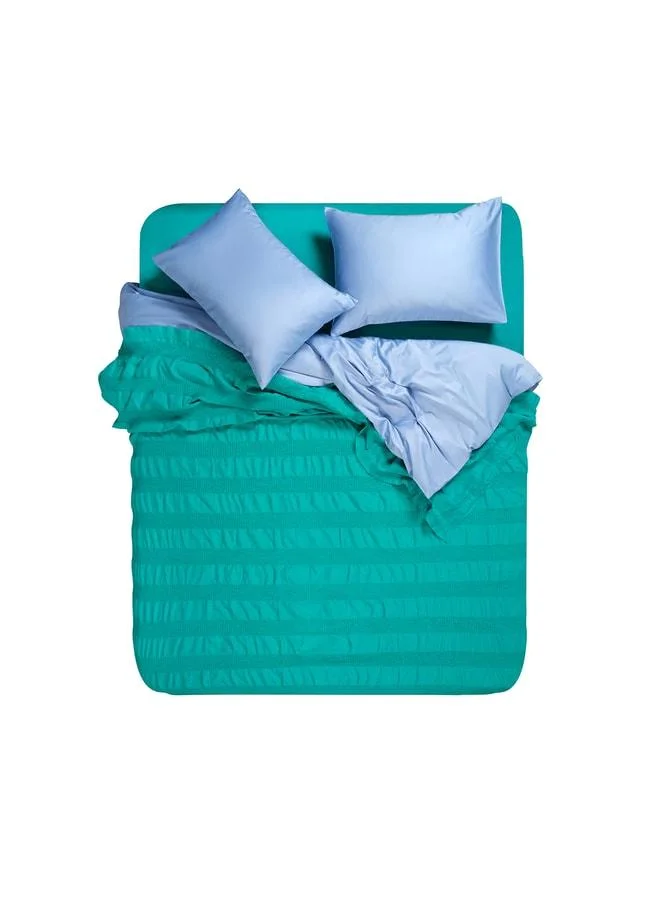 Zsa Zsa Zsu  Braga Dark Green Double Cotton Duvet Cover.  | Best Price UAE
