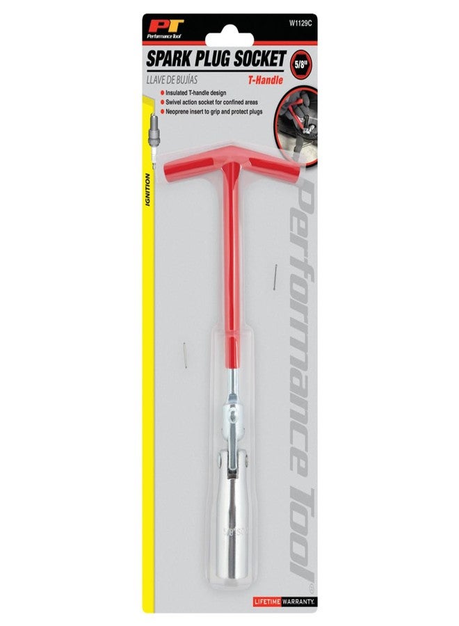 Performance Tool W1129C Universal Spark Plug Tool Socket, Red, 5/8-Inch - Image 2