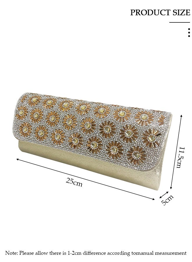 DUNISO Women's Clutches, Shoulder Crossbody Evening Bag, Large Capacity Bag, Suitable For Party, Wedding, Banquet, Prom,Chain Shoulder Bag, Cross-Border - Image 2