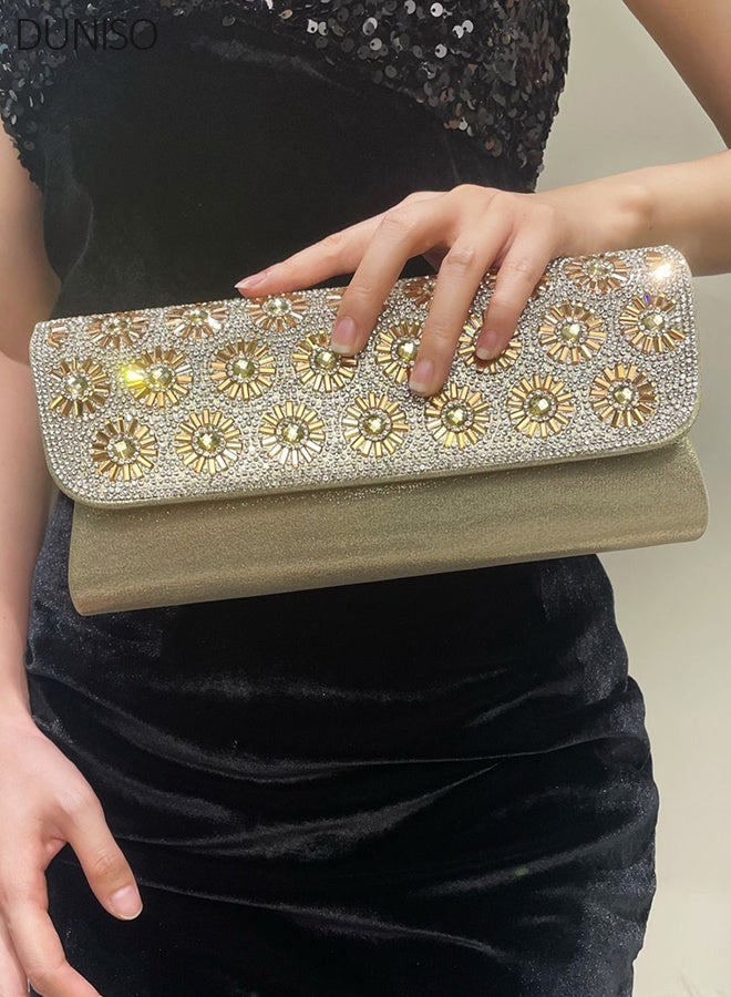 DUNISO Women's Clutches, Shoulder Crossbody Evening Bag, Large Capacity Bag, Suitable For Party, Wedding, Banquet, Prom,Chain Shoulder Bag, Cross-Border - Image 1