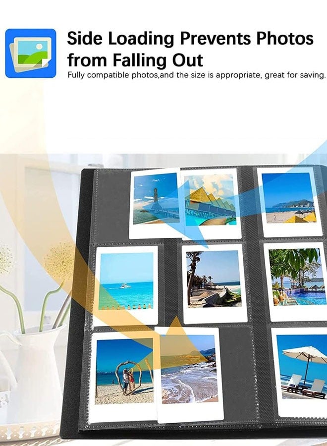 Hanayo 432 Pockets Mini Photo Album for Fujifilm Instax Mini 11 90 70 9 8+ 8 LiPlay Polaroid Snap SnapTouch PIC-300 Z2300 Instant Camera(Black) - Image 4
